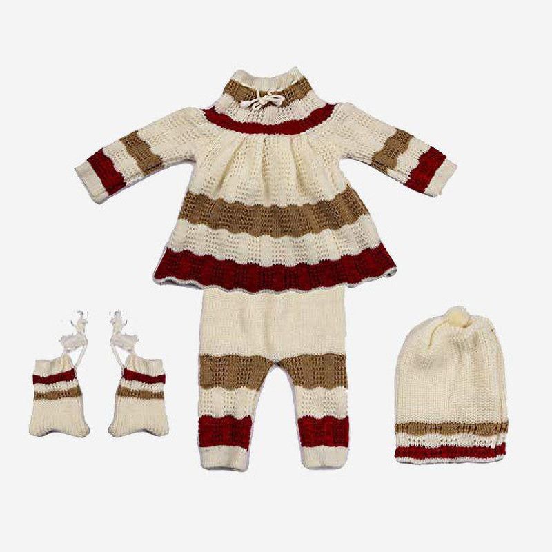 Baby Boys & Baby Girls Casual Sweater Pyjama, Cap, Socks  (Multicolor)
