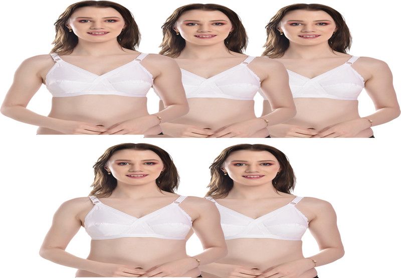 Pack of 4 Women Everyday Non Padded Bra  (White)