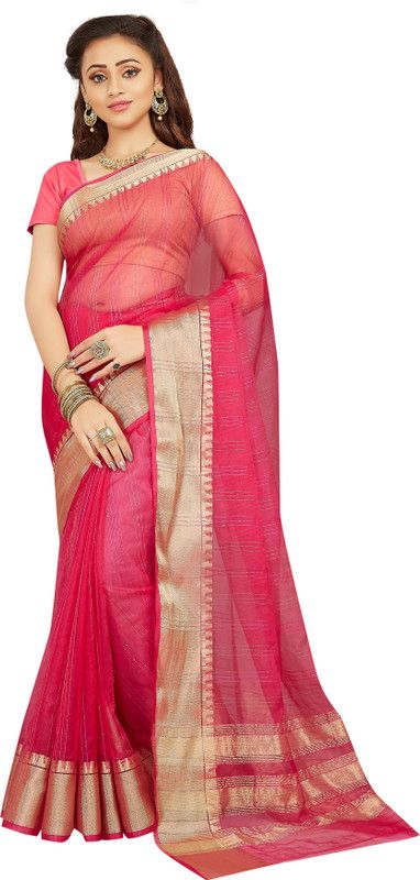 Embellished Bollywood Art Silk Saree  (Magenta)