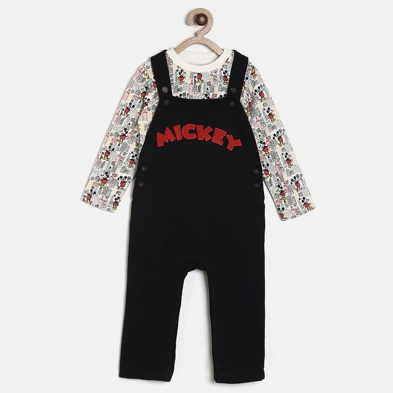 Baby Boys & Baby Girls Casual Top Dungaree  (Black)