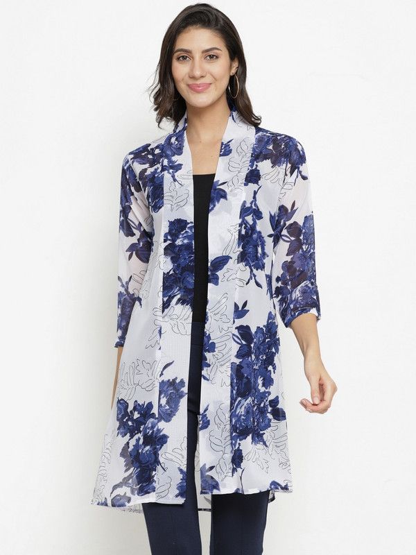 Women 3/4th Sleeve Multicolor Shrug