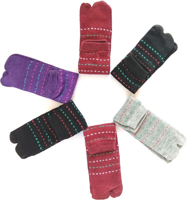 Women Polka Print Ankle Length  (Pack of 6)