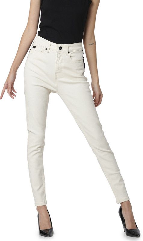Women Skinny High Rise Pink Jeans