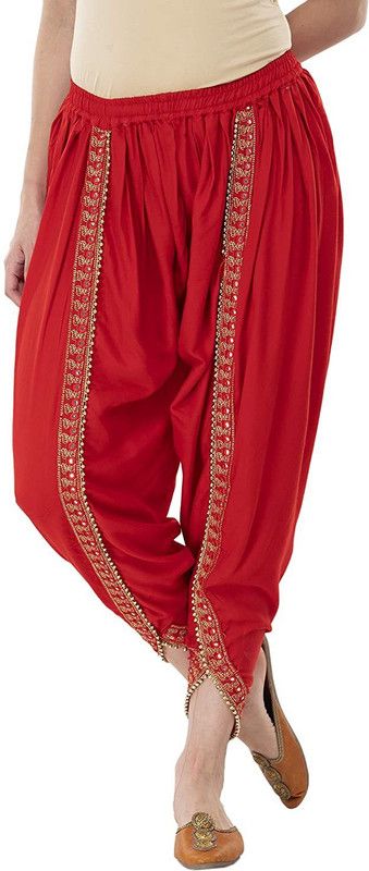 Arowaana LYS-WRLS-009-RED Solid Women Dhoti