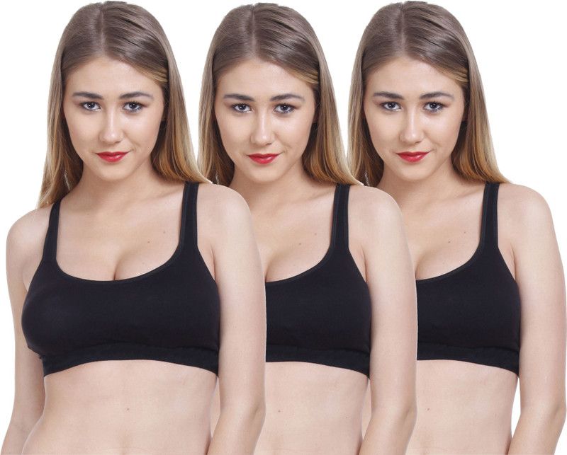 PIBU Women Minimizer Non Padded Bra  (Black)