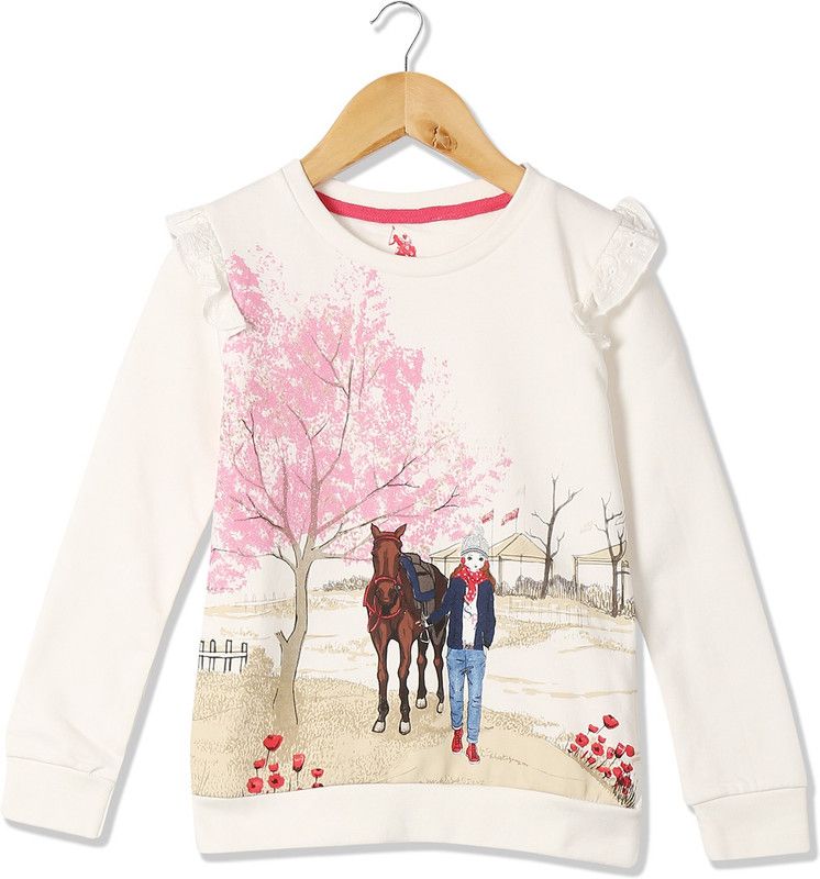 Girls Full Sleeve Printed Sweatshirt