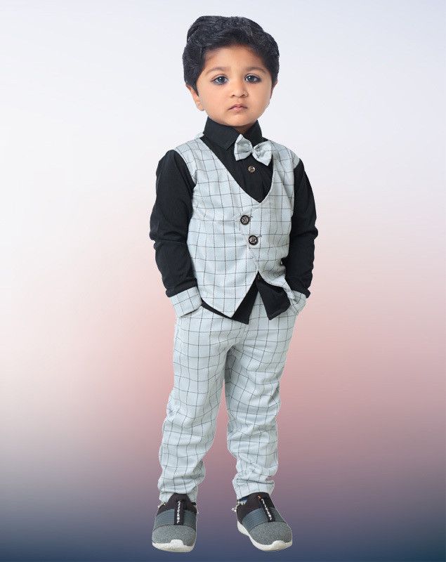 Baby Boys & Baby Girls Party(Festive) Jacket Pant  (Multicolor)
