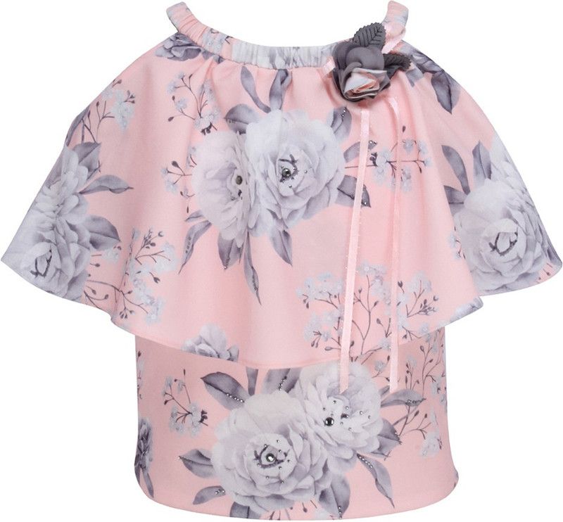 Girls Party Poly Georgette Top  (Multicolor, Pack of 1)