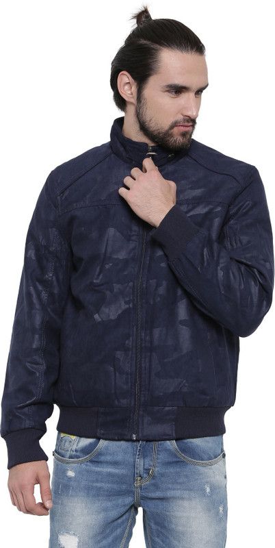 Men Printed Biker/Riding Jacket