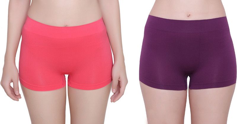 Pack of 2 Women Boy Short Pink, Purple Panty