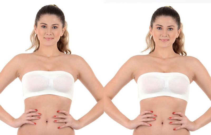Pack of 2 Women Bandeau/Tube Non Padded Bra  (White)