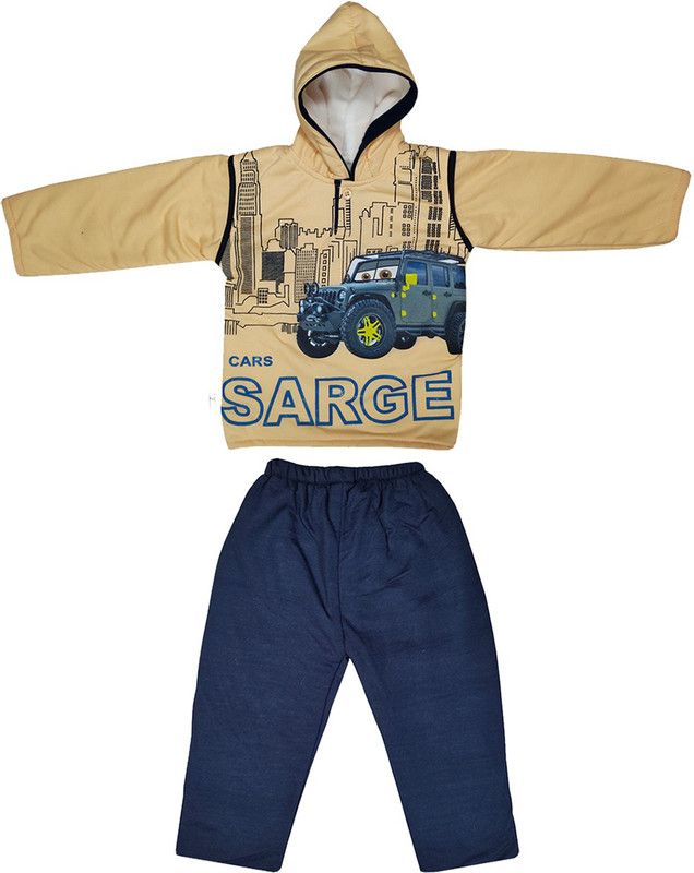 Baby Boys & Baby Girls Casual Sweatshirt Pyjama  (Yellow)