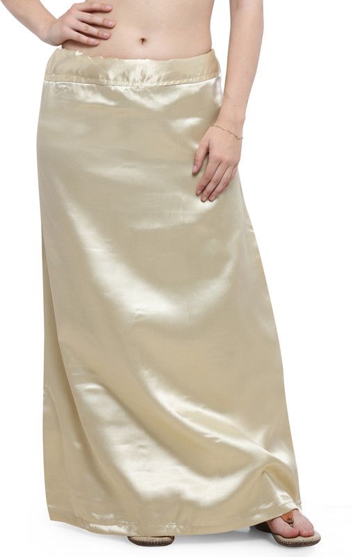 Ziya PRM-STN-KHK Satin Blend Petticoat  (Free)