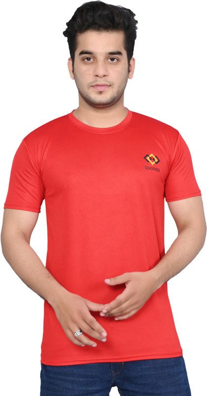 Men Solid Round Neck Modal Red T-Shirt
