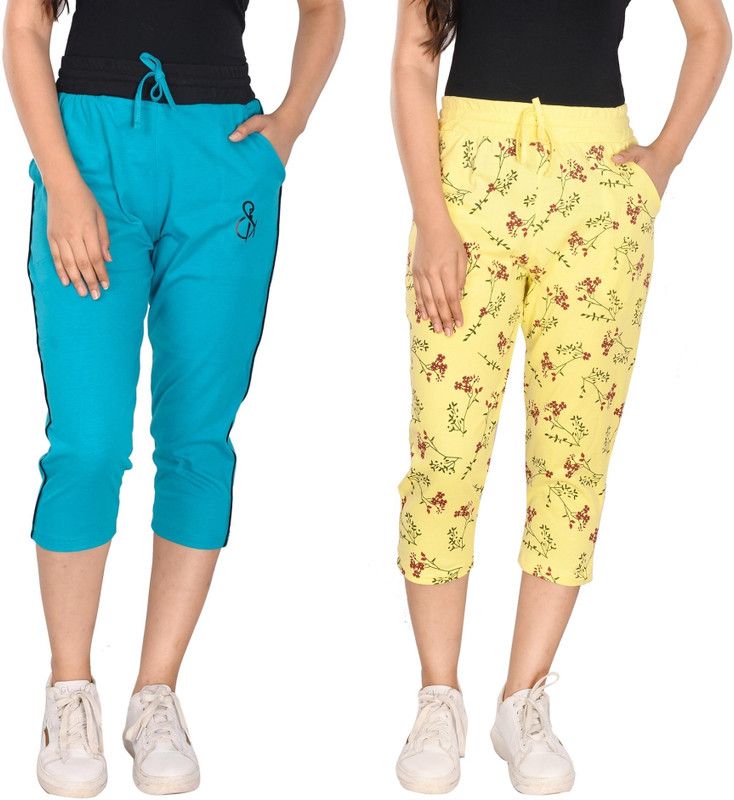 Cotton Capri Women Multicolor Capri