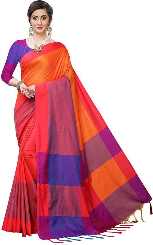 Self Design Assam Silk Art Silk Saree  (Multicolor)