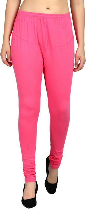 Eha Churidar Ethnic Wear Legging  (Pink, Solid)