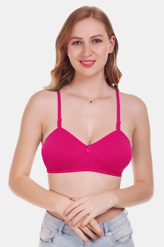 Casual Everyday Seamless Multiway Straps Women T-Shirt Non Padded Bra  (Pink)