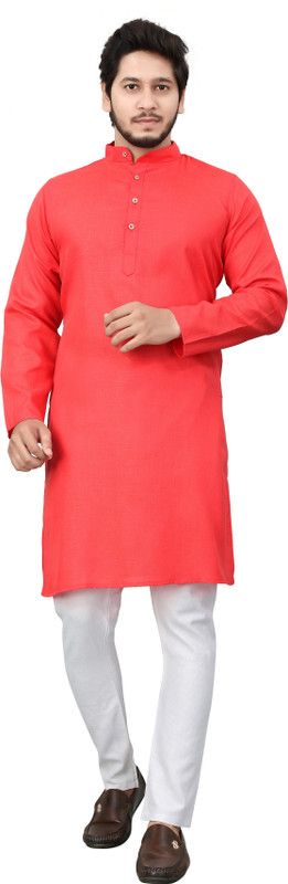 Men Solid Cotton Blend Ethnic Dress  (Multicolor)