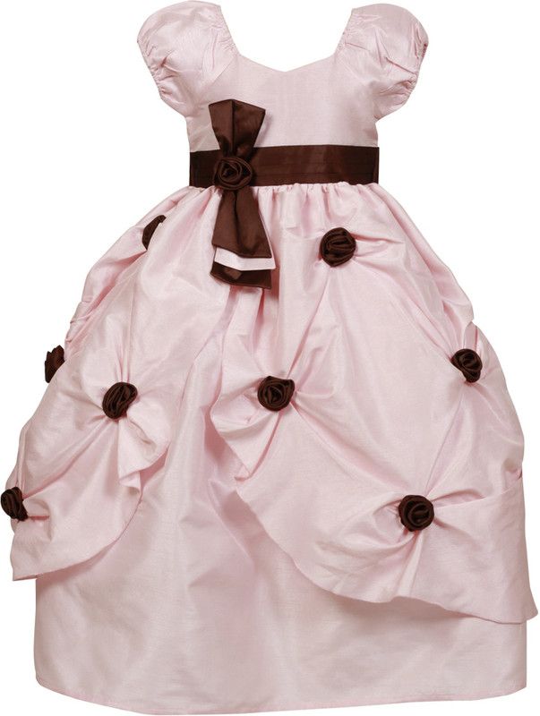 Maxi/Full Length Party Dress  (Pink, Cap Sleeve)