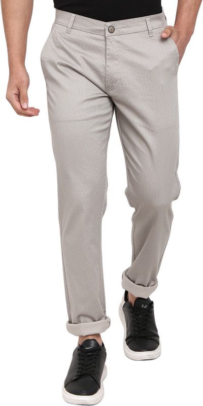 Men Regular Fit Grey, Grey Satin Trousers