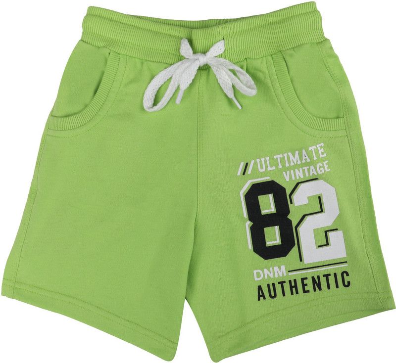 Short For Boys Casual Printed Polycotton  (Green, Pack of 1)