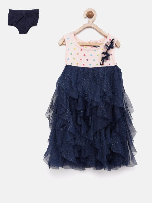 Girls Party(Festive) Dress Panty  (Orange)