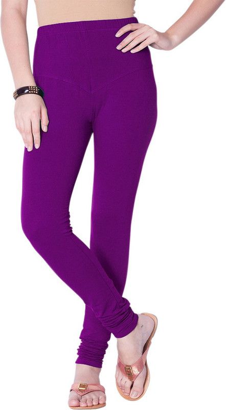 YIGIT Churidar Western Wear Legging  (Purple, Solid)