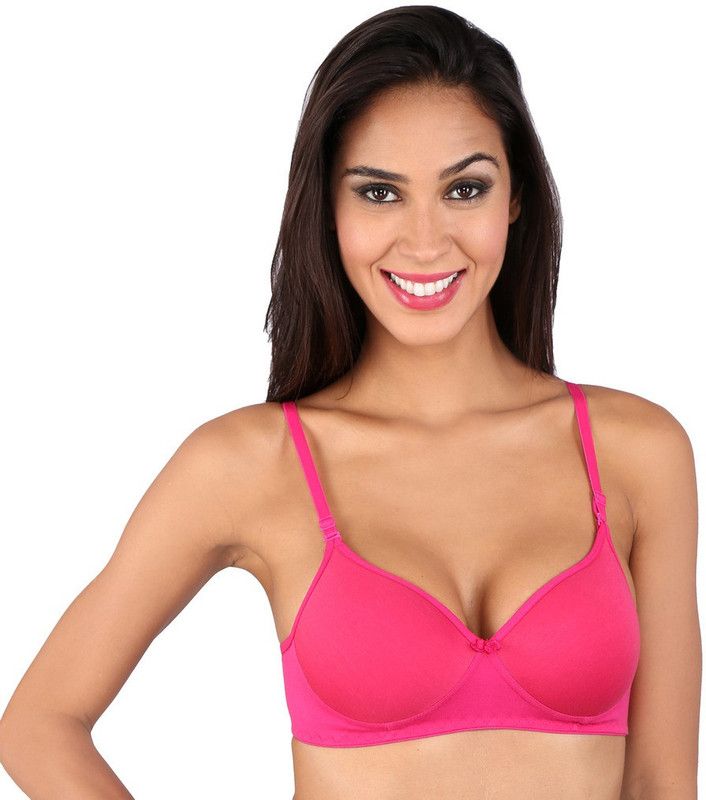 Pack of 2 Women Full Coverage Lightly Padded Bra  (Blue, Pink)