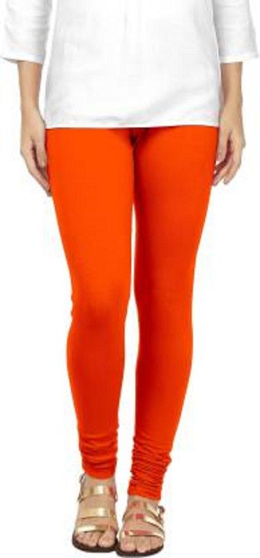 VUMNIX Churidar Ethnic Wear Legging  (Orange, Solid)
