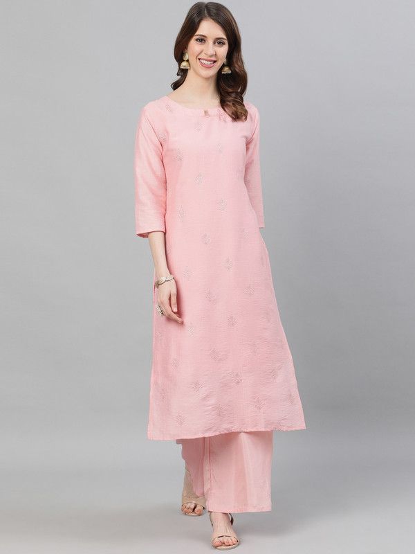 Women Pure Silk Kurta and Trousers Set