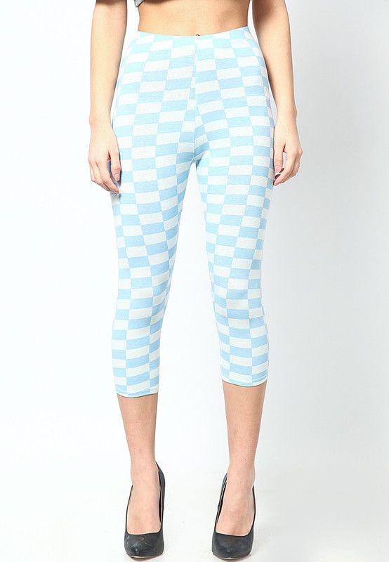 Chic Women Blue Capri