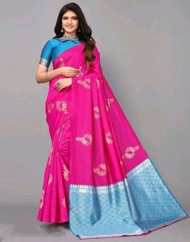 Woven Venkatagiri Jacquard Saree  (Green)