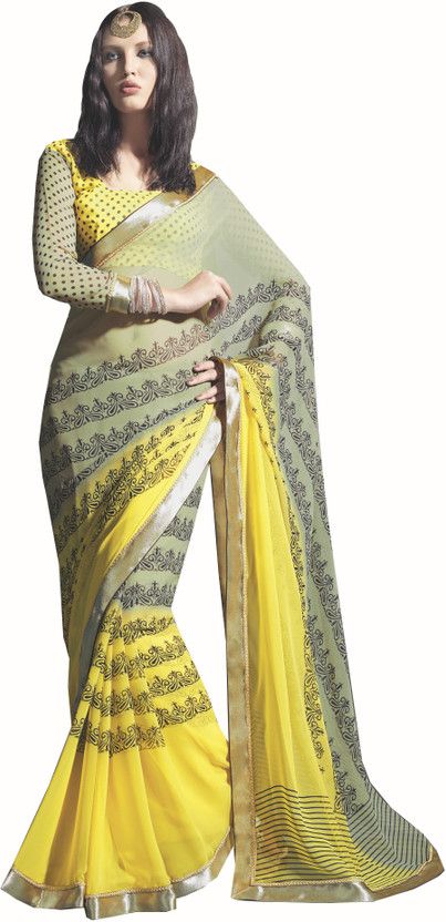 Geometric Print Daily Wear Georgette Saree  (Multicolor)