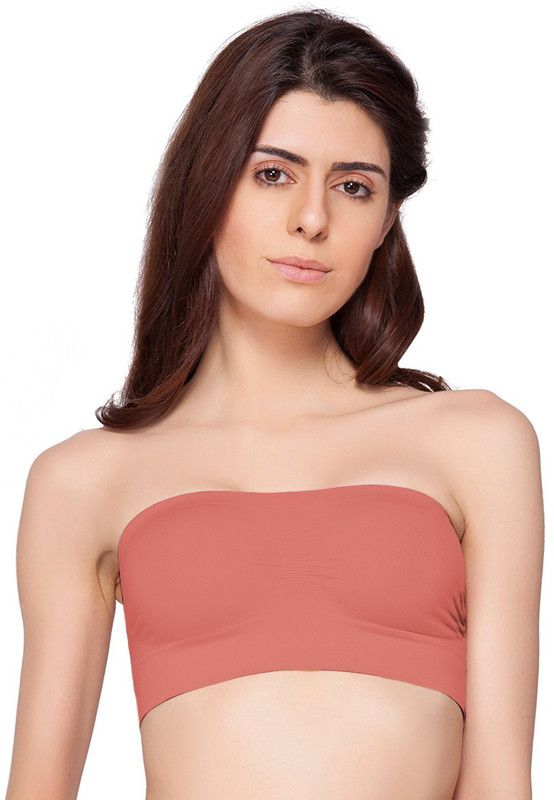 Women Bandeau/Tube Lightly Padded Bra  (Pink)