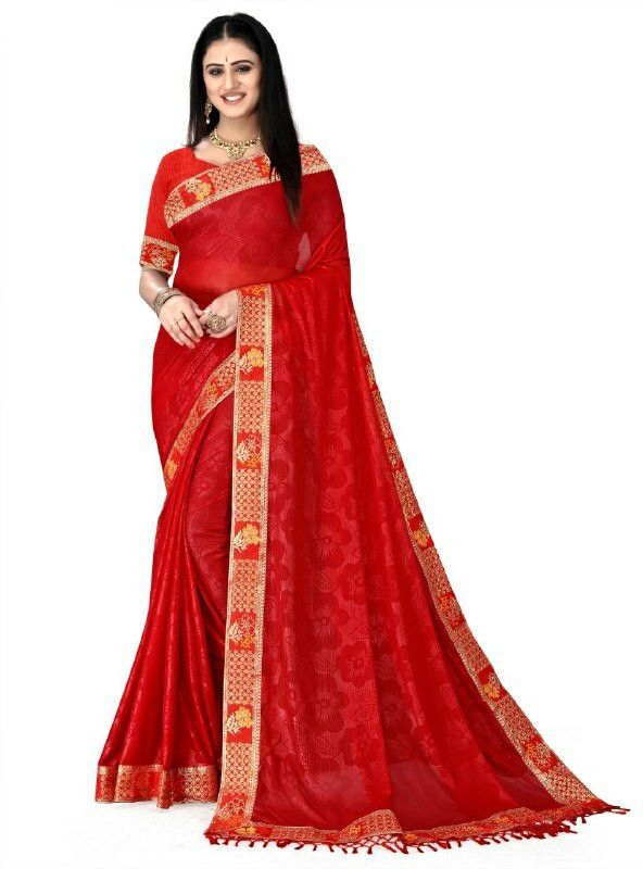 Digital Print Bollywood Lycra Blend Saree  (Pink)