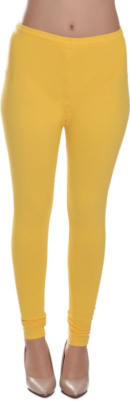 Amanat Collection Churidar Western Wear Legging  (Yellow, Solid)