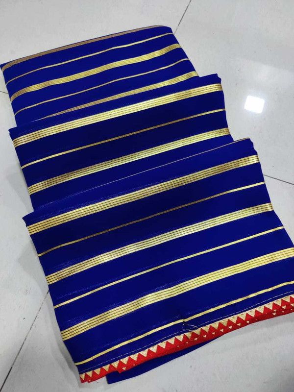 Leheria Georgette Saree  (Dark Blue)