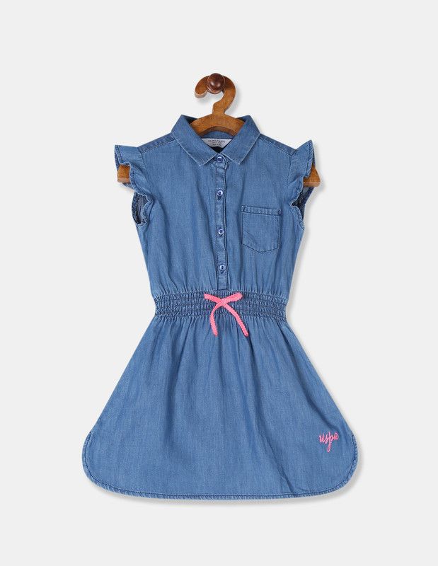 Midi/Knee Length Casual Dress  (Blue, Fashion Sleeve)