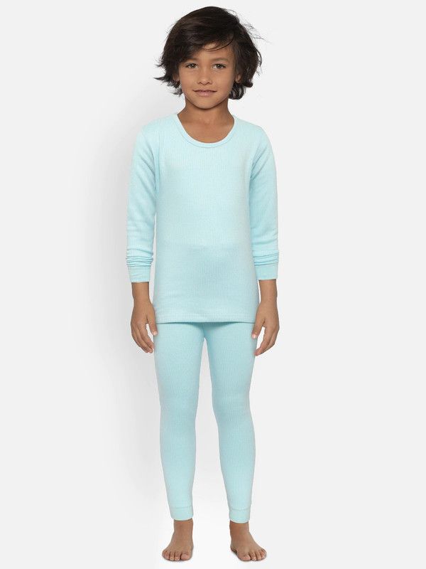 Top - Pyjama Set Thermal For Boys  (Light Blue, Pack of 2)