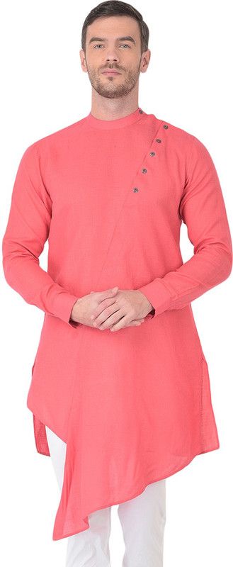 Men Kurta  (Pink)