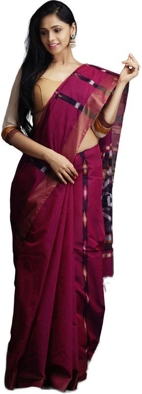 Striped Daily Wear Cotton Silk Saree  (Green)