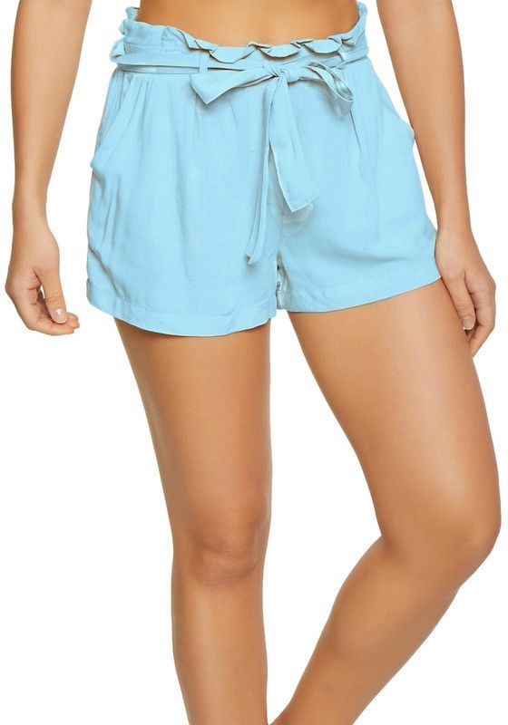 Solid Women Light Blue Hotpants