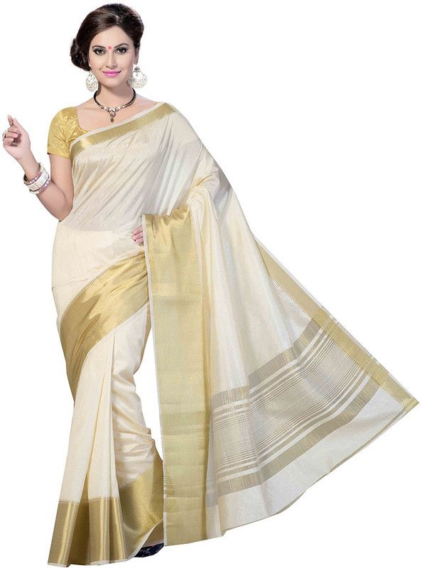 Woven Bollywood Art Silk Saree  (Silver)
