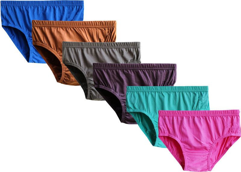 Pack of 6 Women Hipster Green, Blue, Brown, Pink Panty