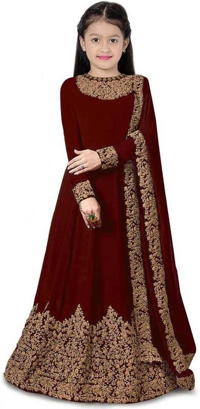 Flared/A-line Gown  (Maroon)