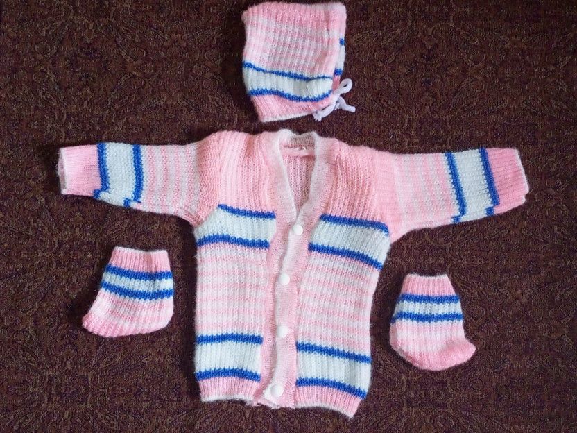 Baby Boys & Baby Girls Casual Sweater Cap, Socks  (Multicolor)
