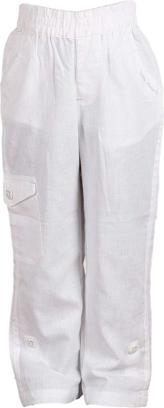 Track Pant For Boys  (White)