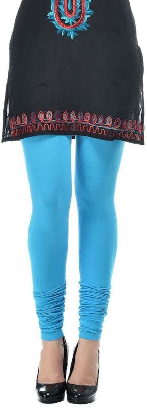 ZOOMON Ethnic Wear Legging  (Light Blue, Solid)