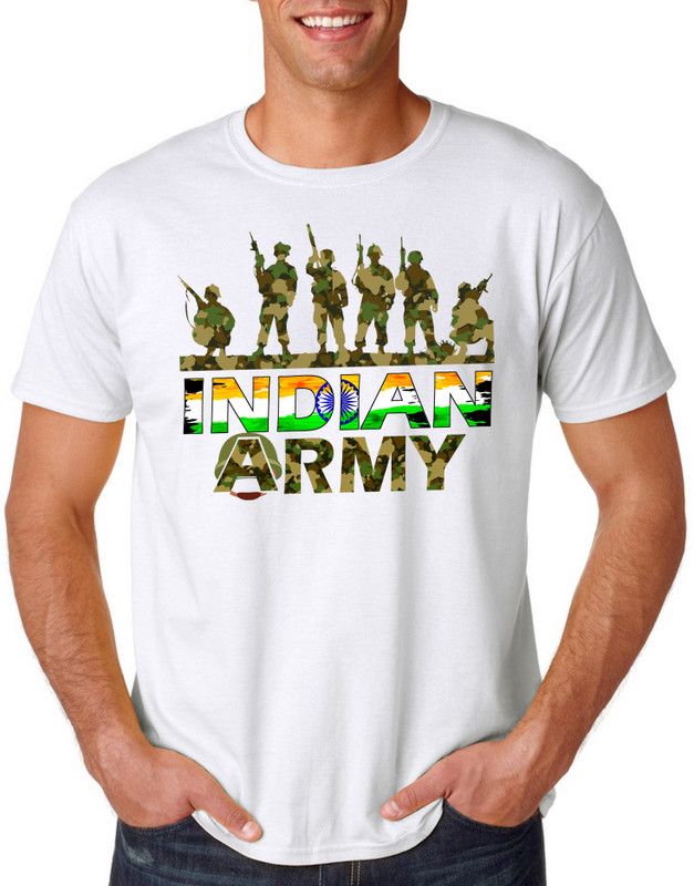 indlflgxdf_L Men Printed Round Neck Poly Cotton White T-Shirt